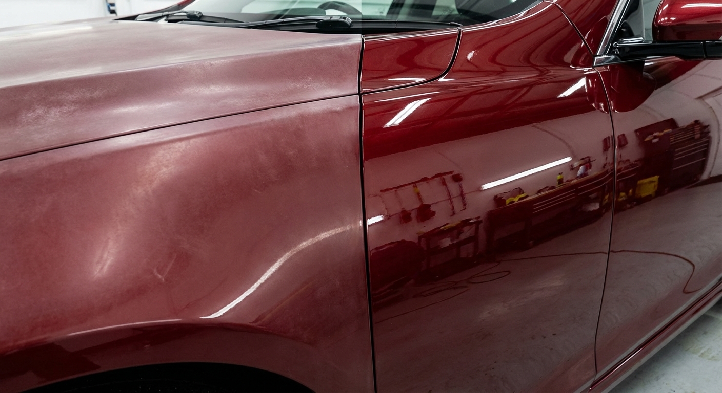 Przed i po korekcie lakieru samochodu w Poznaniu