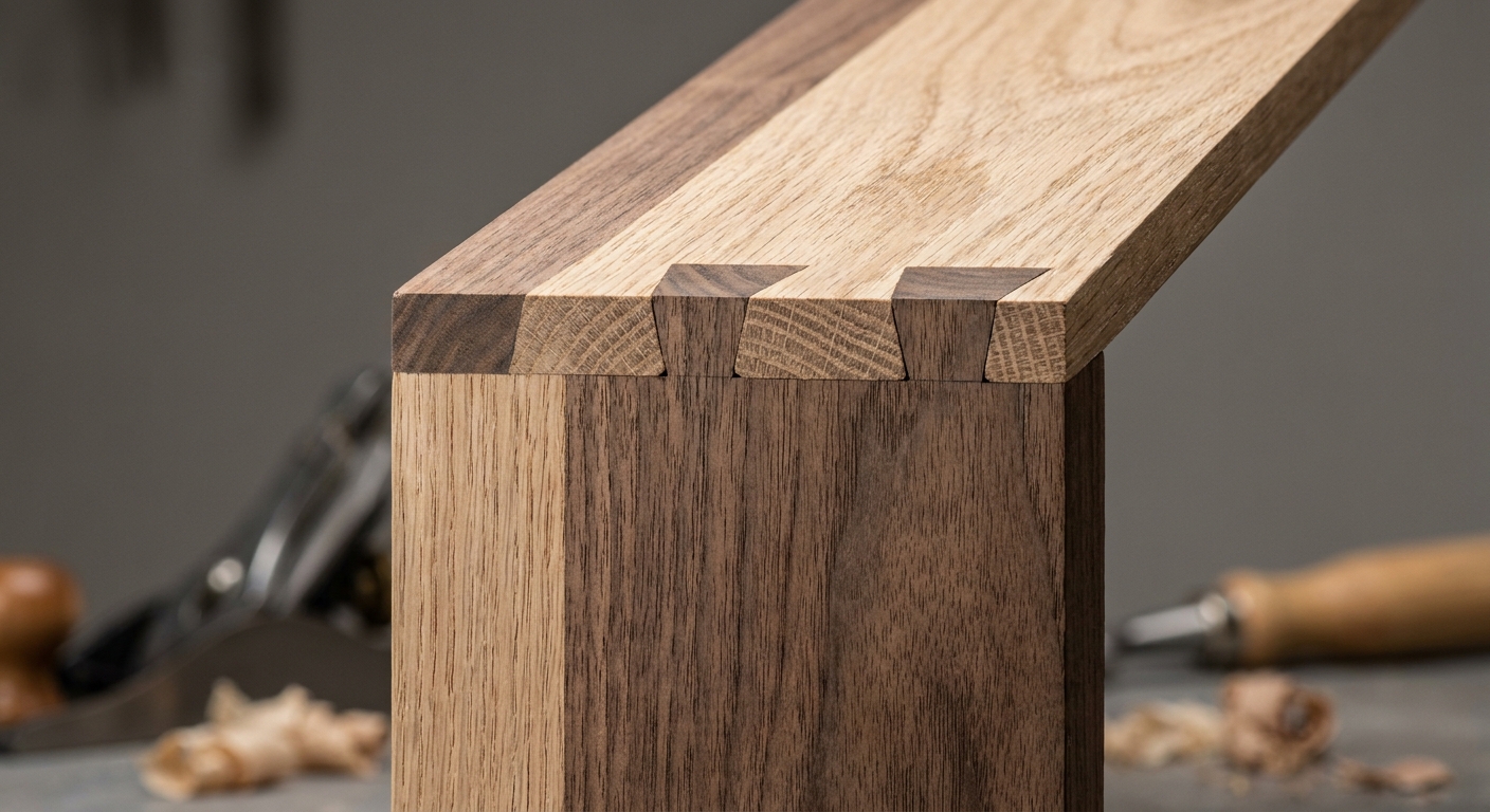 Perfekcyjne połączenie drewniane pokazujące precyzję wykonania