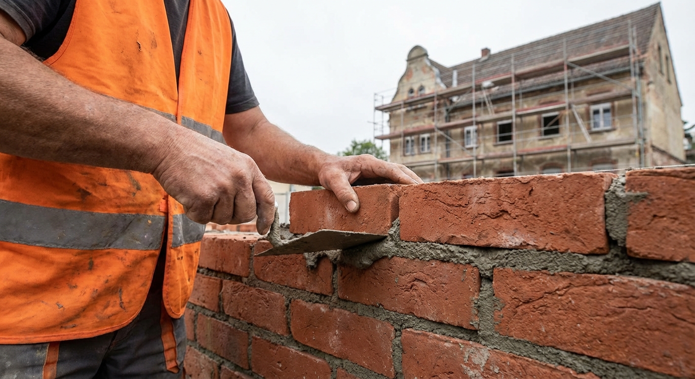Remonty i wykończenia - murowanie cegieł